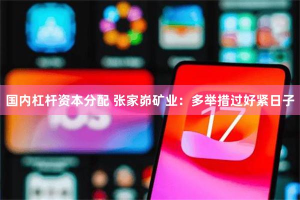国内杠杆资本分配 张家峁矿业：多举措过好紧日子