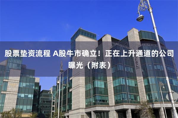 股票垫资流程 A股牛市确立！正在上升通道的公司曝光（附表）