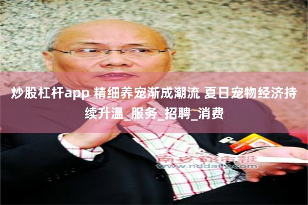 炒股杠杆app 精细养宠渐成潮流 夏日宠物经济持续升温_服务_招聘_消费
